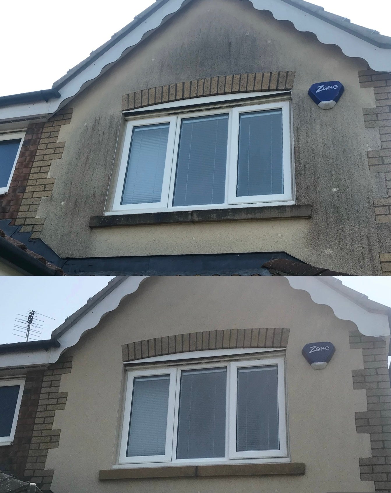 before after render cleaning algae uk